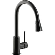 ELKAY Avado Single Hole Kitchen Faucet, Pull-down Spray, Blk Stainless LKAV3031BK